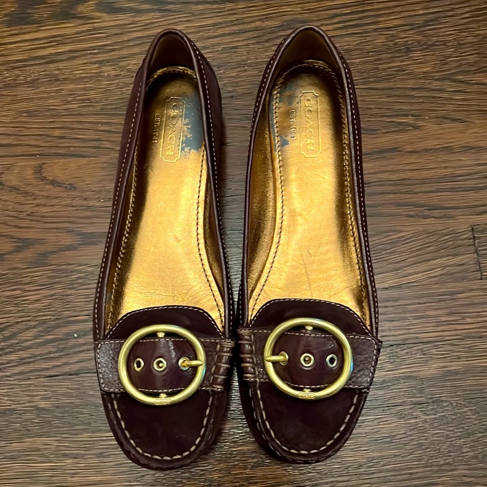 Coach brown suade loafers size 9 1/2 medium width